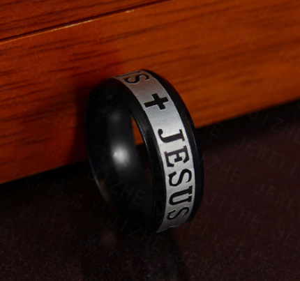 WWC Jesus Cross Ring (Stainless Steal)