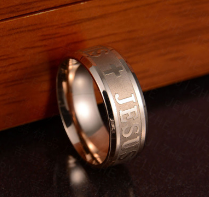 WWC Jesus Cross Ring (Stainless Steal)